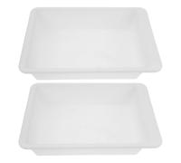 TOPBATHY Cuencos Rectangulares para Hacer Papel 2 Unidades Recipiente de Plástico para Manualidades de Papel Accesorio DIY para Flores Secas y Proyectos Artísticos en Casa Tamaño