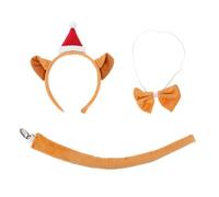 TOPBATHY Diadema Navideña De Gato De Felpa Con Orejas y Rabo Para Cuidado Piel Maquillaje y Spa Para Niñas