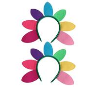 TOPBATHY Diadema para Mujer 2 Piezas, Diademas Divertidas de Flores Solares Multicolor, Accesorio Cabello para Fiestas, Carnavales y Festivales, Bandas Cabello Únicas y Llamativas