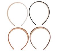 TOPBATHY Diademas Anchas De Pu Cuero 4 Piezas Talla Única Accesorios Para Cabello Mujer Uso Diario Moda Retro Colores Surtidos (, Oscuro, Piedra
