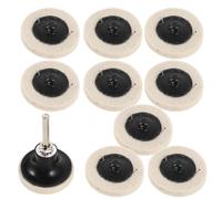 TOPBATHY Discos de Pulido de Lana Comprimida con Adaptador Taladro Kit de Ruedas para Pulir y Abrillantar Metales y Automóviles para Trabajos de Precisión y Bricolaje