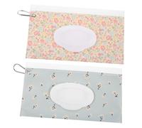 TOPBATHY Dispensador de Toallitas Húmedas Portátil de Eva Diseño Recargable y Tapa Segura, Bolsa para Cochecitos y Uso Diario, Pack de 2 Unidades