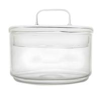 TOPBATHY Ensaladera de Cristal con Tapa de Vidrio, Resistente al Calor | Apta para Microondas y Horno, Superficie Lisa, Fácil Limpieza, Vidrio Claro y Brillante, Uso Doméstico