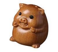 TOPBATHY Estatua De Cerdo De Ébano Estatuilla De Cerdo Felpa Colgante De Bolsa De Cerdo Collar Medallón Conejillo De Indias Llavero De Cerdo Temática De Cerdo Animales Juguete Heno Sándalo