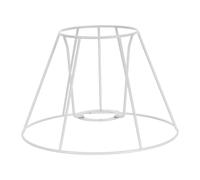 TOPBATHY Estructura de Pantalla para Bombillas E27 para Lámpara Colgante de Hierro Blanco Estilo Trapezoidal Vintage Diseño Espacioso y Diámetro de 4cm en Espacios de Vida