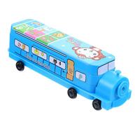 TOPBATHY Estuche Creativo para Lápices Forma de Tren de Metal, Doble Capa, Ligero y Portátil Vuelta al Colegio Varios Estilos