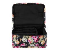 TOPBATHY Estuche Portátil para Aceites Esenciales 17 Compartimentos Carcasa Acolchada Resistente a Golpes Diseño Floral Bolsa de Viaje Compacta para Frascos Roll-On y Esmaltes de Uñas