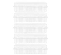 TOPBATHY Estuche Transparente de Plástico para 5 de 3ml con Compartimentos Individuales y Cierre de Precisión para Almacenamiento en Laboratorios de Bioquímica