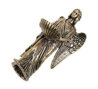 TOPBATHY Figura de Ángel de Latón Alas Simétricas Grande Estatua Vintage de Ángel Guarda para Decoración de Comunión y Bautizo Adorno Espiritual para Oficina y Patio Escultura de Alas