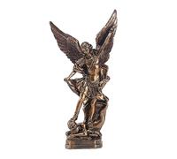 TOPBATHY Figura De Ángel En Resina Estatuilla De Arcángel San Miguel Adorno Religioso