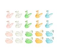 TOPBATHY Figuras de Resina de Cisne Que Brillan Oscuridad Mini Adornos de Escritorio 20 Piezas Decoración Luminosa para Habitaciones Infantiles y Centros de Mesa