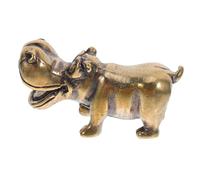 TOPBATHY Figurita de Hipopótamo de Latón Decorativa Estatua de Animal de Escritorio Adorno Retro para Oficina y Hogar Accesorio de Brass para Decoración de Interiores