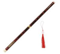 TOPBATHY Flauta Profesional Horizontal de Bambú para Estudiantes Instrumento Musical Chino Tradicional C Clave con Nudo Decorativo y Repuestos Ligera y Duradera para Principiantes