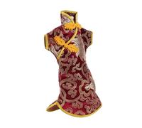 TOPBATHY Funda para Botella de Vino de Estilo Chino Tejido Decorativo, Diseño Único y Refinado, Adecuado para Bodas y Navidad como Bolsa de Vino Elegante