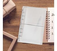 TOPBATHY Funda Transparente para Agenda A6 con Encuadernación de Hojas Sueltas Protector de Plástico Resistente Organizador Portátil para Fotos y Notas 2 Unidades para Uso Diario y