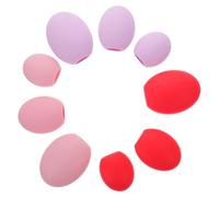 TOPBATHY Fundas de Silicona para Brochas de Maquillaje 9 Piezas Protección Anti-Polvo Reutilizable Colores Rosa Rojo y Morado Tamaño Compacto para Guardar y Transportar