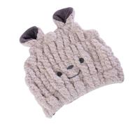 TOPBATHY Gorro Absorbente Para Secar Cabello Ñiño y Niño, 1 Unidad, Tamaño Pequeño, Material Suave, Rápido Secado, Uso Doméstico y Viaje, Color Marrón Claro Sonrisa