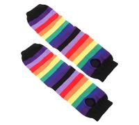 TOPBATHY Guantes sin Dedos de Colores, Guantes de Invierno Tejidos a Mano, Poliéster, Cálidos, Estilo Vibrante, para Hombres y Mujeres, Fiestas de Cumpleaños y Festivas
