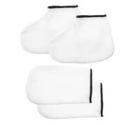 TOPBATHY Guantes y Manoplas de Parafina para Manos y Pies, 2 Pares, en Poliéster y Tejido de Punto, para Spa Profesional y Cuidado Hidratante Eficaz