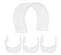 TOPBATHY Hebillas de Soporte de Plástico Flexibles para Barra de Cortina de 26-28mm, Juego de 4 Piezas para Montaje DIY Protección Antideslizante y Soporte Resistente