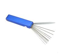 TOPBATHY Herramienta de Limpieza con Agujas Múltiples para Carburadores de Moto Accesorio Resistente y Kit de Agujas Limpieza Azul