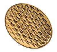 TOPBATHY Jabonera De Cerámica Dorada para Barra De Jabón, Ovalada y Autodrenante, Soporte Resistente para Baño y Cocina, Diseñado para Esponjas y Uso Doméstico, Color Dorado Elegante