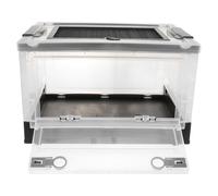 TOPBATHY Jaula para Hámster Plegable y Aislante de Plástico Negro, Caja de Cría para Erizos y Pequeños Roedores, Terrario Transpirable para Mascotas Pequeñas, Suministros para Animales