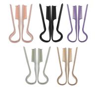 TOPBATHY Juego de 10 Peines Profesionales para Peinar Cabello Cepillo Alisador Doble Cara Forma de V Plástico Antiestático Colores Variados Compacto para Uso Doméstico y Viajes