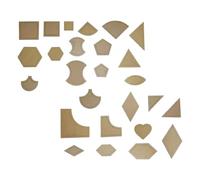 TOPBATHY Juego de 27 Plantillas Acrílicas Transparentes para Patchwork y Costura Regla de Corte Precisa para Manualidades DIY Patrones Resistentes para Telas y Acolchado