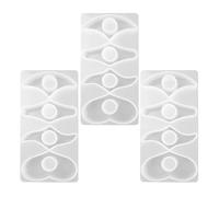 TOPBATHY Juego de 3 Moldes de Silicona para Resina Epoxi Molde para Marcapáginas Acabado Espejo Flexible y Reutilizable Adecuado para Manualidades y Decoración de Libros