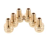 TOPBATHY Juego de 6 Adaptadores de Válvula para Neumáticos de Camión de Latón Resistente, Conector de Inflador para Vehículos Industriales y Construcción, Accesorio de Inflado