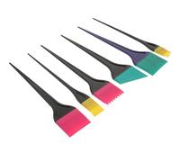 TOPBATHY Juego de 6 Pinceles de Silicona para Teñir el Cabello Mango Cómodo, Material Abs y Silicona, Adecuado para Uso en Peluquería y Aplicación Personal en Casa Color Color Aleatorio