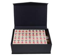 TOPBATHY Juego de Mahjong Portátil Mini de Melamina para Viaje y Reunión