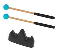 TOPBATHY Juego de Mazos para Lengua con Soporte, Baquetas de Percusión Musical Azul, Ligero y Compacto para Práctica y Escenario, Accesorios para Instrumento de Batería y Percusión