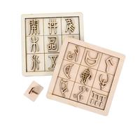 TOPBATHY Juguete Educativo De Impresión De Tipos Móviles Rompecabezas De Aprendizaje De Caracteres Chinos De Madera Para Niños