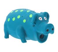 TOPBATHY Juguete para Perros Pequeño de Látex Relleno de Algodón, Chirriador de Cerdo Resistente y Seguro para Morder, Adecuado para Cachorros y Limpieza Dental en Mascotas, Color Azul