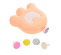 TOPBATHY Kit de Lima de Uñas Eléctrica para Recién Nacidos y Niños Pequeños con Diseño Ergonómico y Operación Silenciosa, 5 Cabezales de Pulido de Plástico Color Rosa para Ñiño