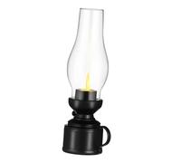 TOPBATHY lámpara de Queroseno electrónica Aceite Quemador para derretir Cera lampara de Escritorio Pantalla de lampara lámpara de Aceite sin lámpara de Aceite llevada Black