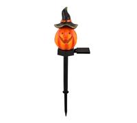 TOPBATHY Lámpara Solar de Calabaza para Halloween Decorativa para Jardín Lámpara de Estaca para Exteriores para Iluminar Caminos Patios