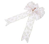 TOPBATHY Lazo de Navidad navideños Christmas Accesorios navideños Christmas Presents Puerta calcomanías decoración de Lazo clásico Adorno de Navidad de imitación Golden