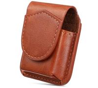TOPBATHY Lightweight Leather Lighter Cover Portable Storage Sleeve Brown Protective Case For Cigarettes Adecuado For Outdoor Activities
