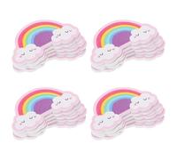 TOPBATHY Limas de Uñas Infantiles Diseño de Arcoíris y Formas de Dibujos Animados 20 Piezas de Herramientas de Manicura EVA Seguras y Coloridas para Limar y Pulir Uñas Naturales y Postizas