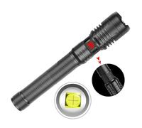 TOPBATHY Linterna USB Recargable de Aleación de Aluminio Ultrabrillante Xhp90 Zoom Telescópico Resistente al Agua 1 Unidad para Caza Senderismo y Actividades al Aire Libre