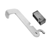 TOPBATHY Manija Invisible para Chimenea de Calefacción Interior, Acero Inoxidable Resistente al Calor, Tirador Anti-escaldaduras para Puerta de Estufa, Accesorio para Fuego Abierto