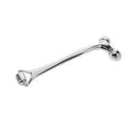 TOPBATHY Masajeador Facial de Rodillo Metálico de Doble Extremo Plata, Herramienta Multifuncional para Masaje de Cuello y Cara, Estimula Circulación y Mejora Absorción de Cremas, Uso