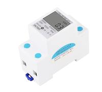 TOPBATHY Medidor Eléctrico Monofásico con Pantalla LCD Voltímetro y Amperímetro para Doméstico Montaje Carril Din Monitor de Consumo Energético Fiable