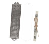TOPBATHY Mezuzá Artesanal de Metal Retro Decoración Religiosa Puerta Mezuzá Sagrada Escritura Hebrea Hogar Especial