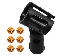 TOPBATHY Microphone Clamp With Nut Adapters Shock-absorbing Mic Clip Holder For Podcast Interview Broadcast And Drum Use Compatible With Dynamic And Condenser Microphones