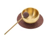 TOPBATHY Mini cuenco tibetano para meditación y equilibrio de chakra del corazón, hecho a mano, portátil, con mazo, tonos armónicos para reducir el estrés, mejorar el sueño y relajar el sonido en casa