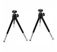 TOPBATHY Mini Trípode Telescópico para Móvil 2 Segmentos, Soporte para Teléfono Negro de Aluminio y Plástico, Adecuado para Fotografía en Mesa y Transmisión Personal